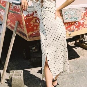 Zara Polka Dot Midi Dress